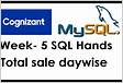 Total sale daywise SQL Hands On Week